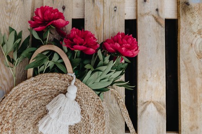 kaboompics_Blooming red peonies